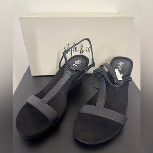 Style & Co. Women's Black Strappy Sandals